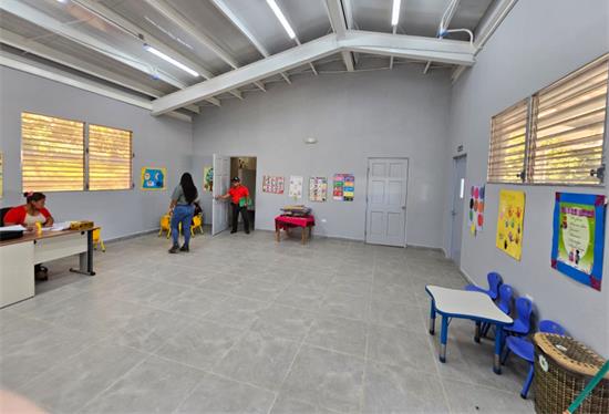 Aula terminada de la Escuela Guabal Poniente